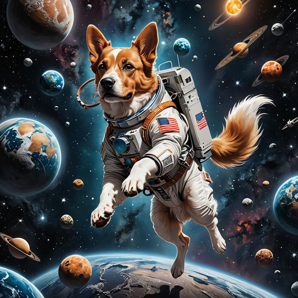 Intergalactic Dog - AI Generated Artwork - NightCafe Creator