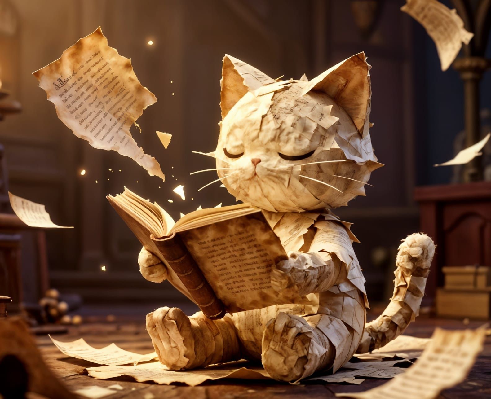 The magic paper cat  by @forge4ward