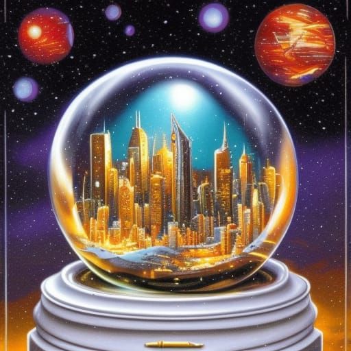 new york in a snow globe