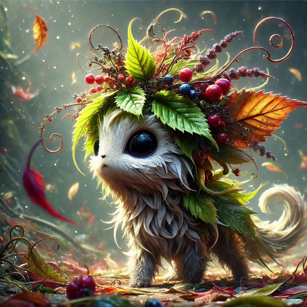 adorable fairy-tale fantasy creature portrait..