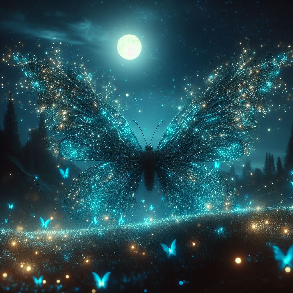 magical blue butterfly