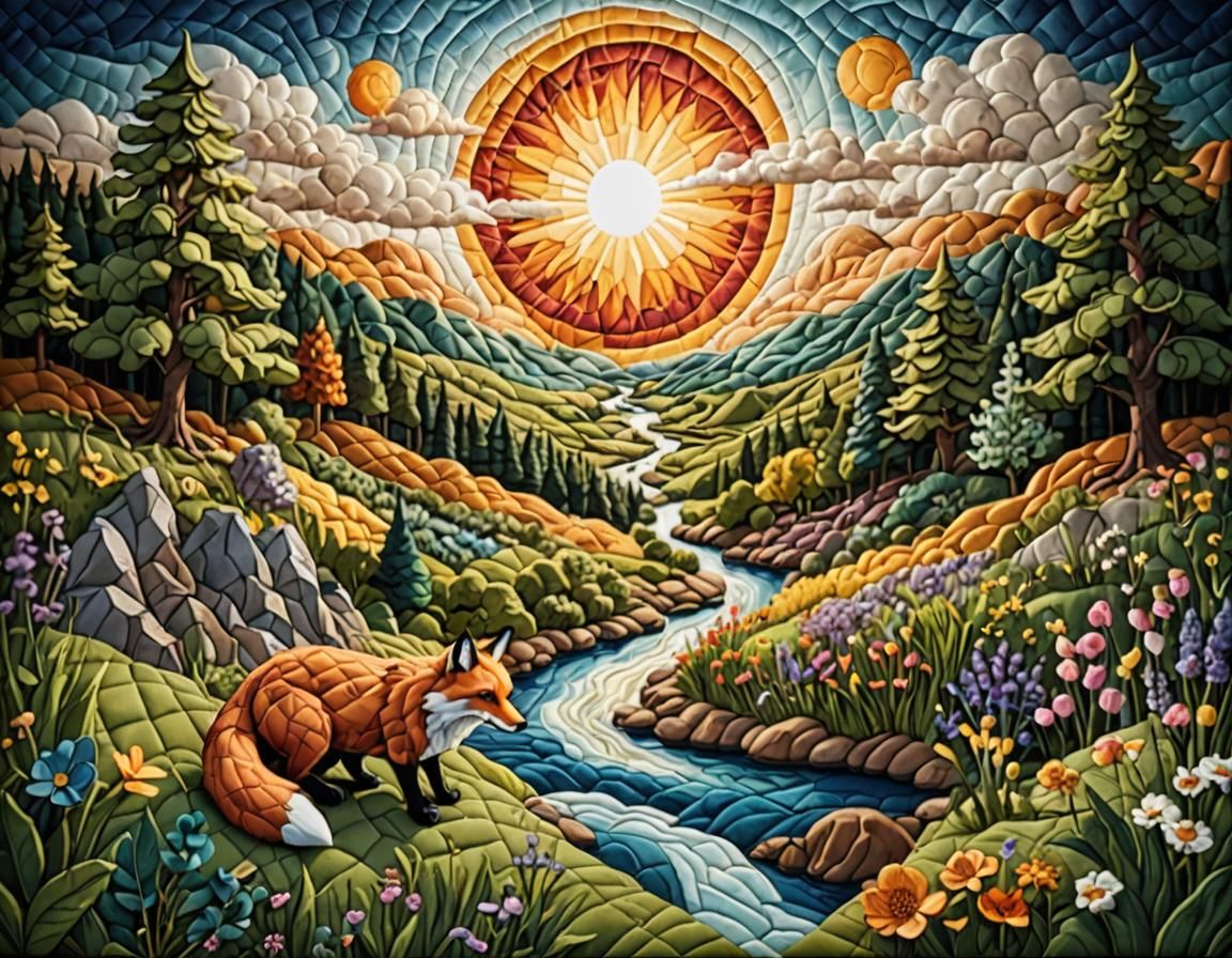 Summer quilt  by @Bregalad