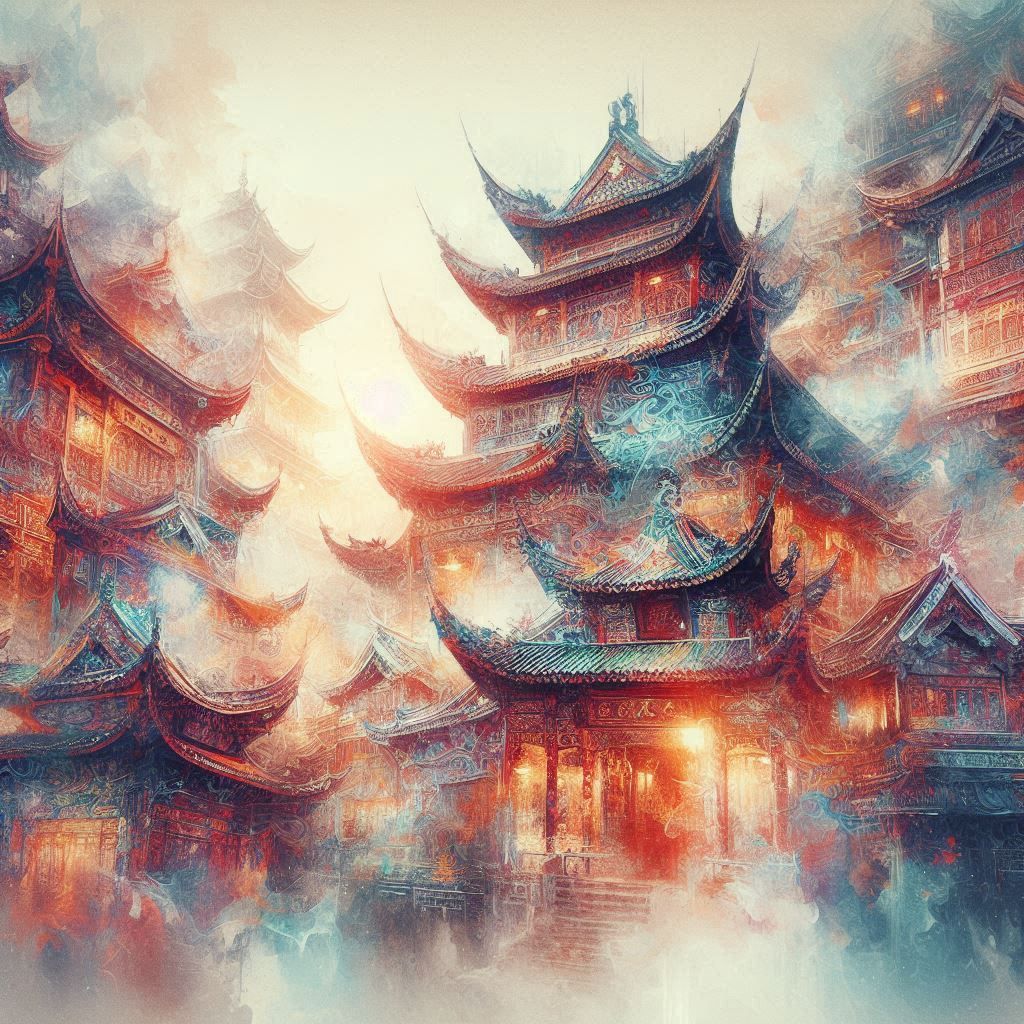 double exposure beautiful fantasy DALL-E 3 portrait landscap...