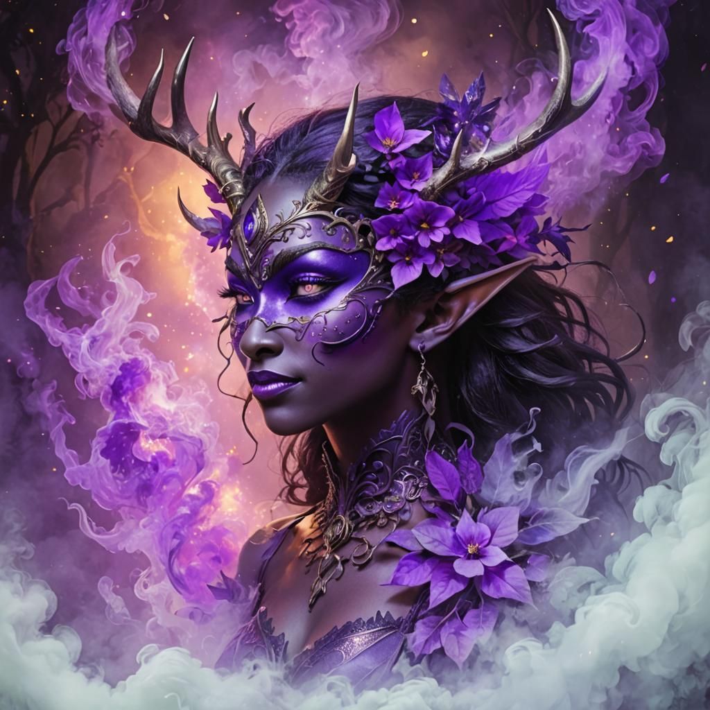 Antlered Smoke Elf 4 - AI Generated Artwork - NightCafe Creator