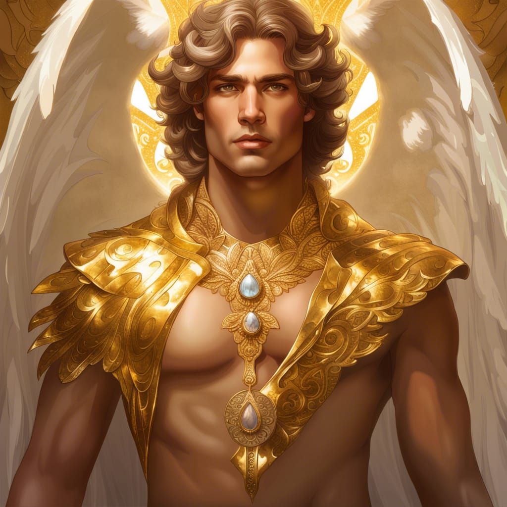 Extravagant Angelic super male models princes of heaven gold ...