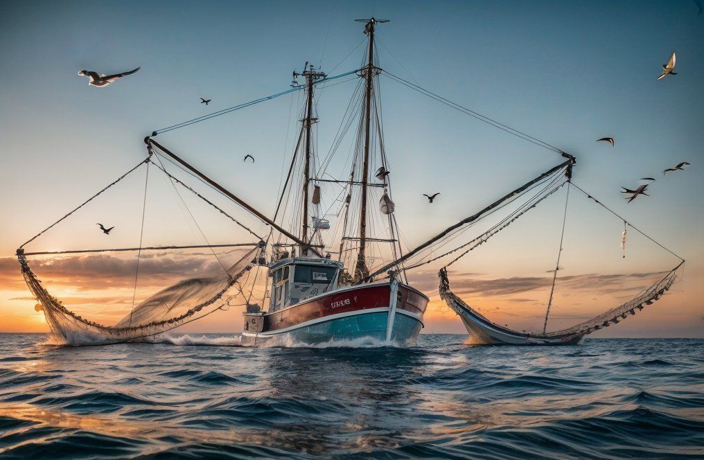 Barco pesquero de regreso a puerto