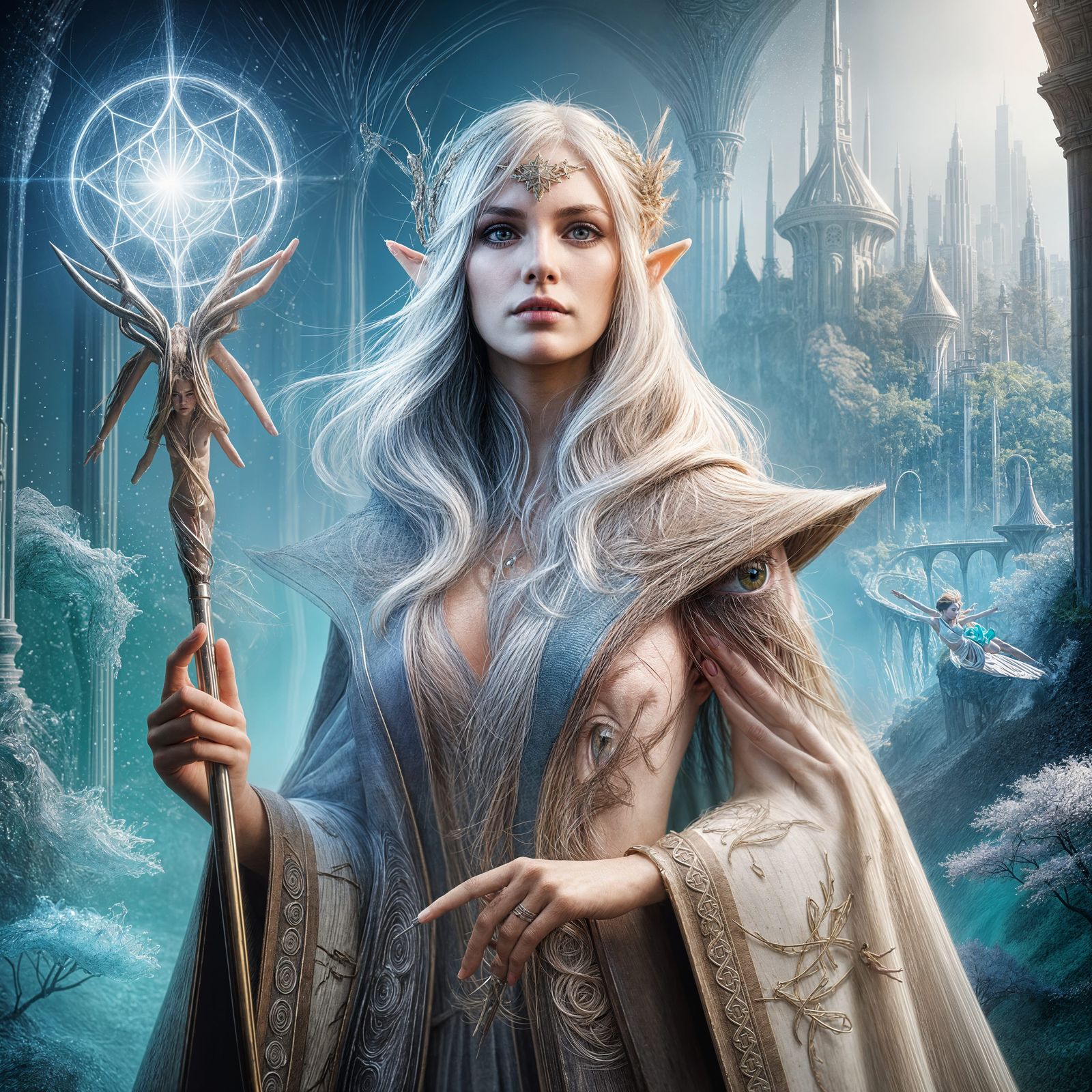 High Priestess Elara Snowcrest