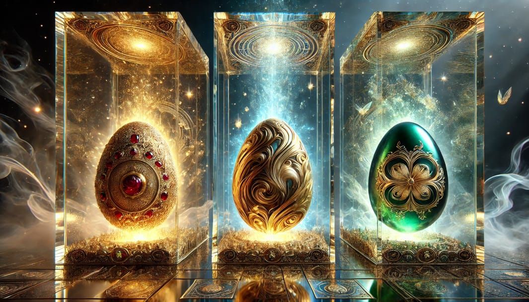 Faberžeovo jaje unutar kristalne kocke