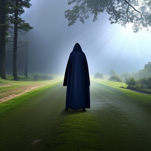 Transparent luminescent youth ghostly translucent hooded jac...