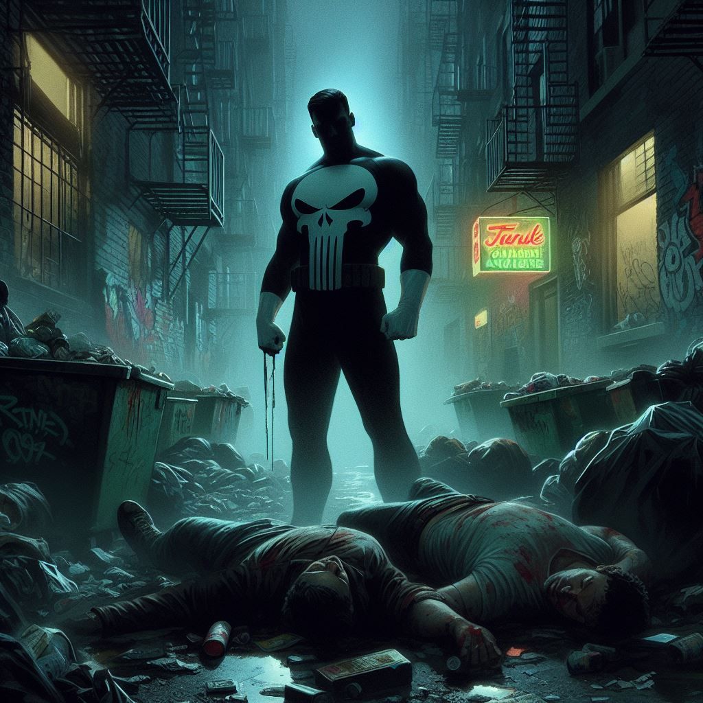The Punisher Taking Out the Trash