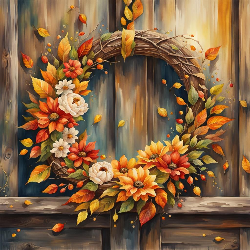 Autumn Wreath  by @Skyangel