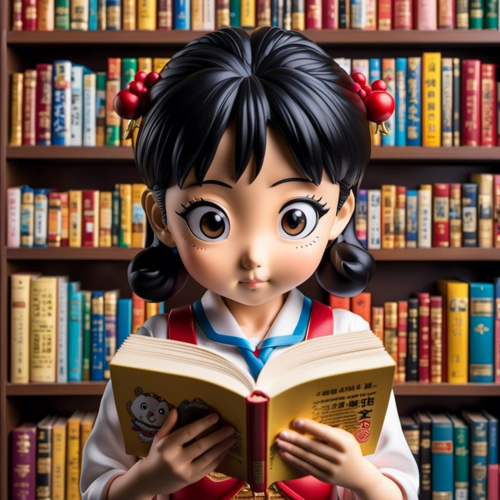 <lora:Elephant Boy:1.0>A girl at school reading a book <lora:Stay Golden:0.6> 