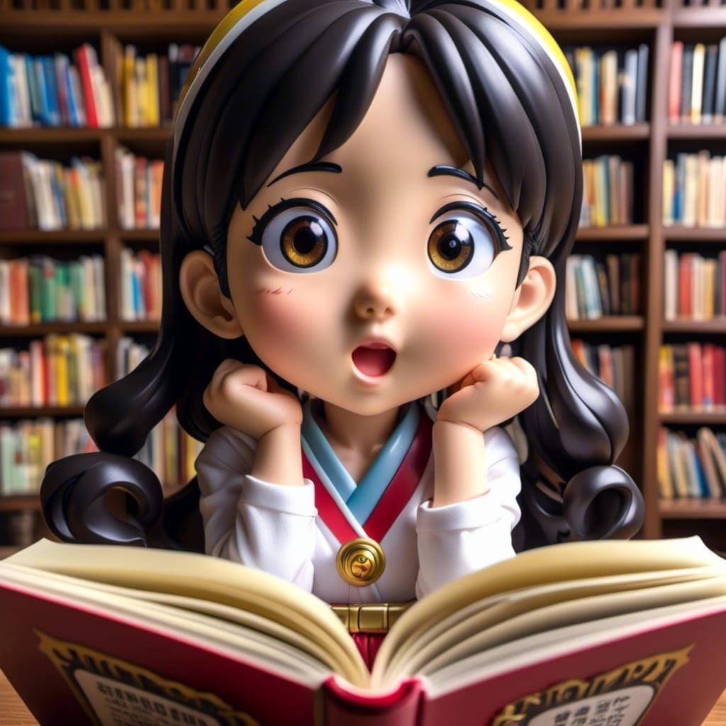 <lora:Elephant Boy:1.0>A girl at school reading a book <lora:Stay Golden:0.6>