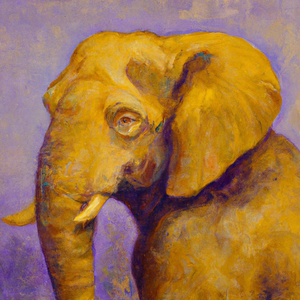 Elephant portrait painting AI Generated Artwork NightCafe Creator