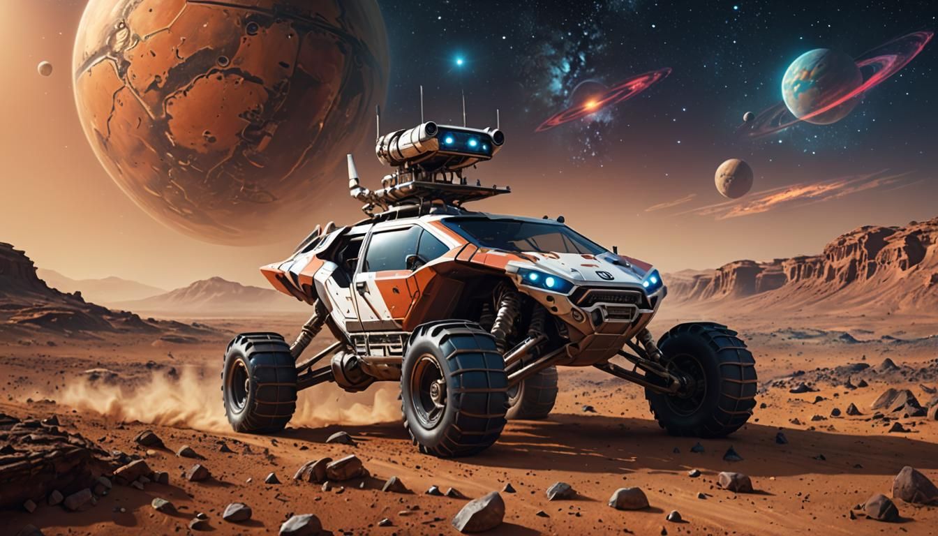 Mars,landscape,buggy, spaceship, galaxy, Total Recal Hyperre...
