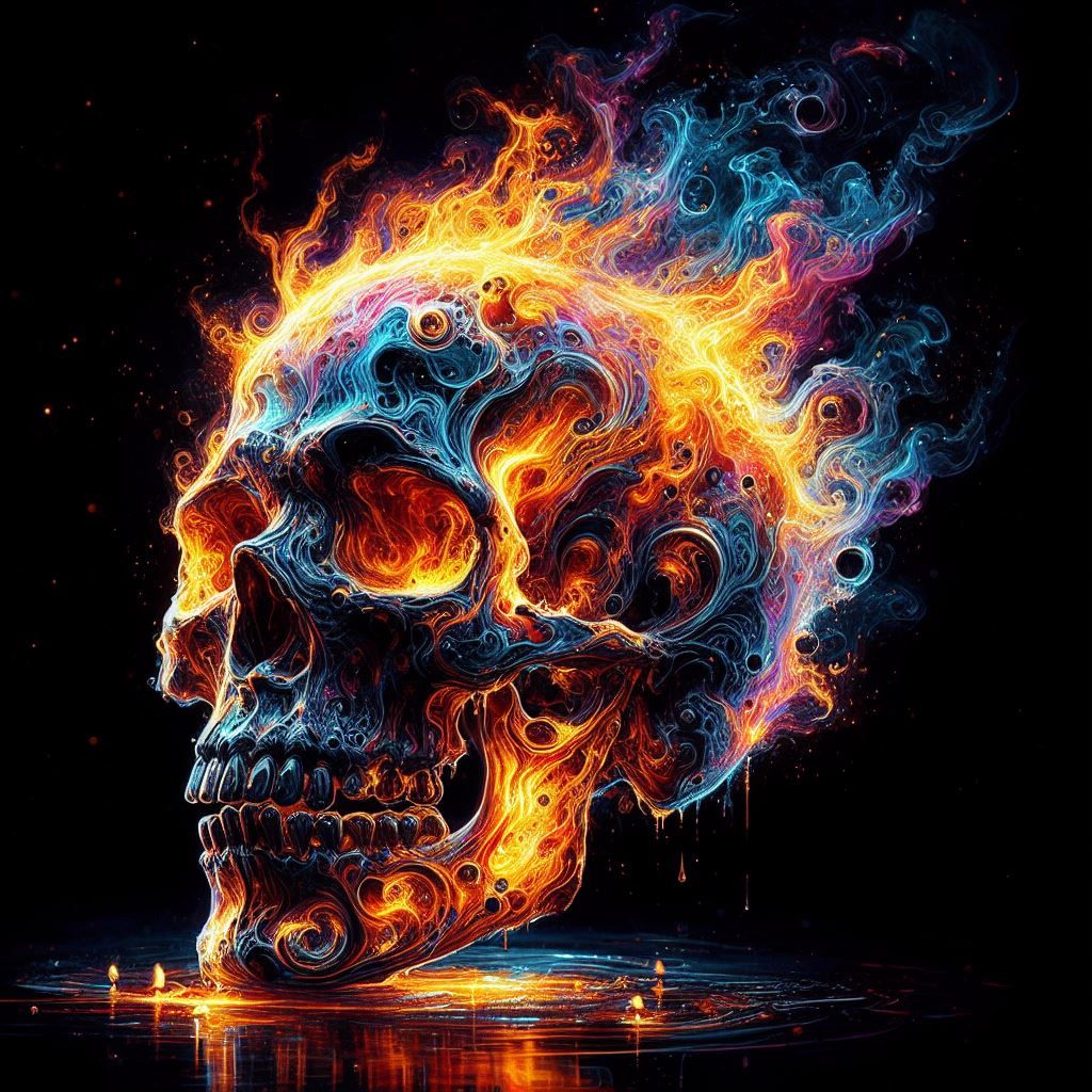 Flaming Skull