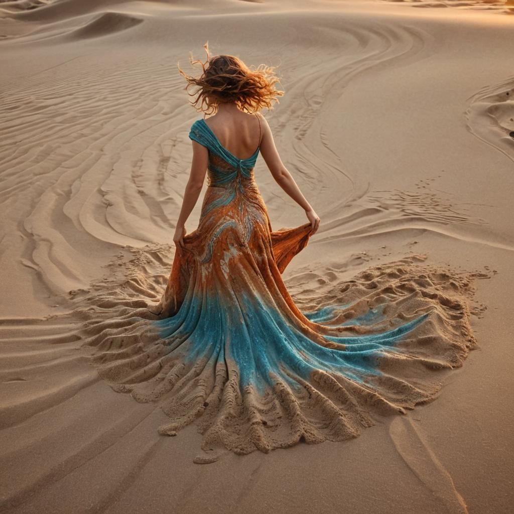 A woman standing sand  by @Kitty