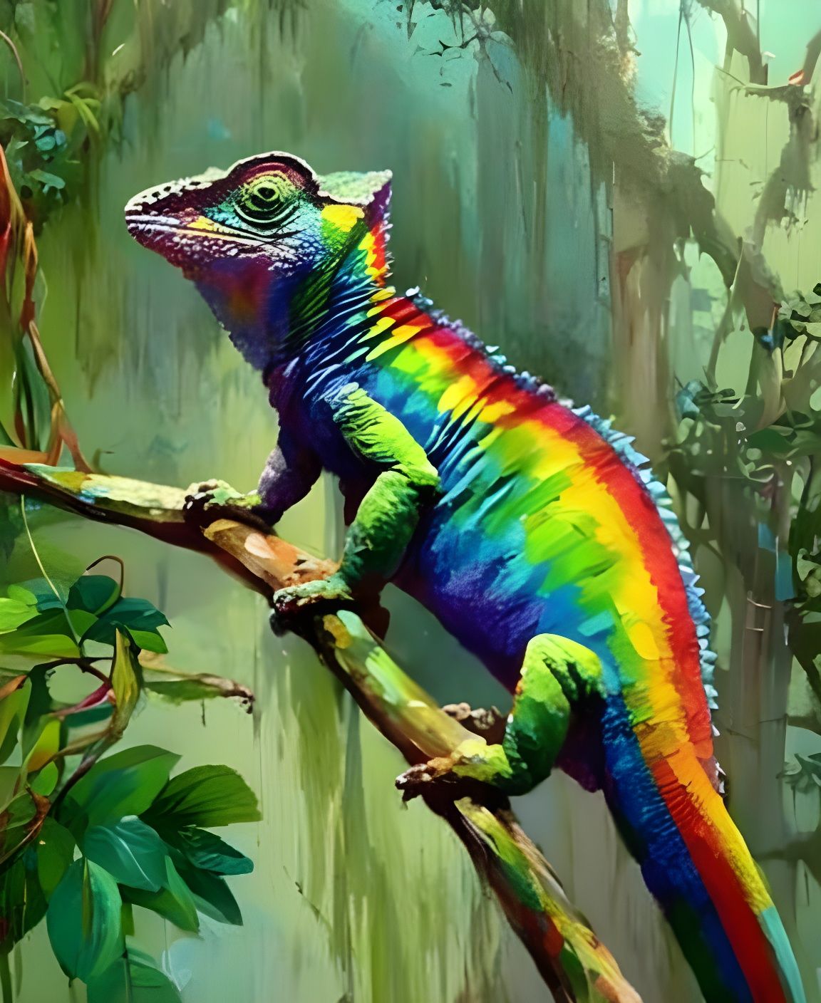 Proud rainbow of the rainforest  by @Kle00