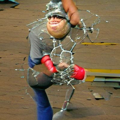 a human cracking
