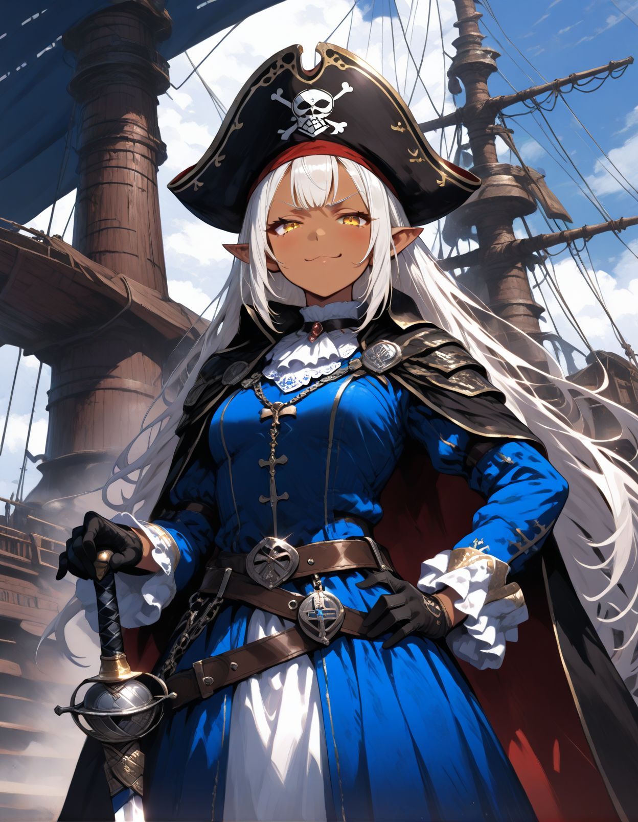 Dark elf pirate queen