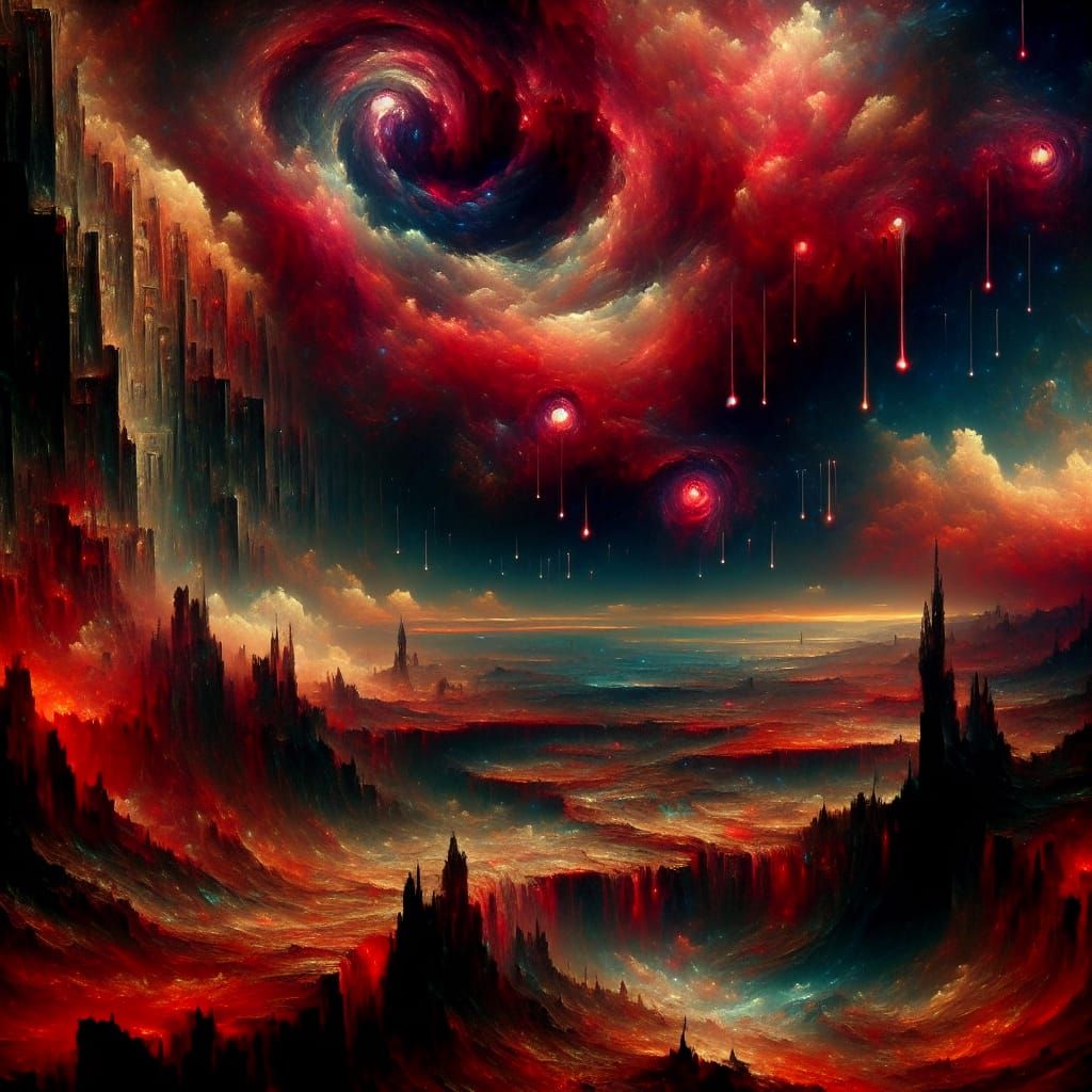 cosmic lovecraftian Landscape - AI Generated Artwork - NightCafe Creator