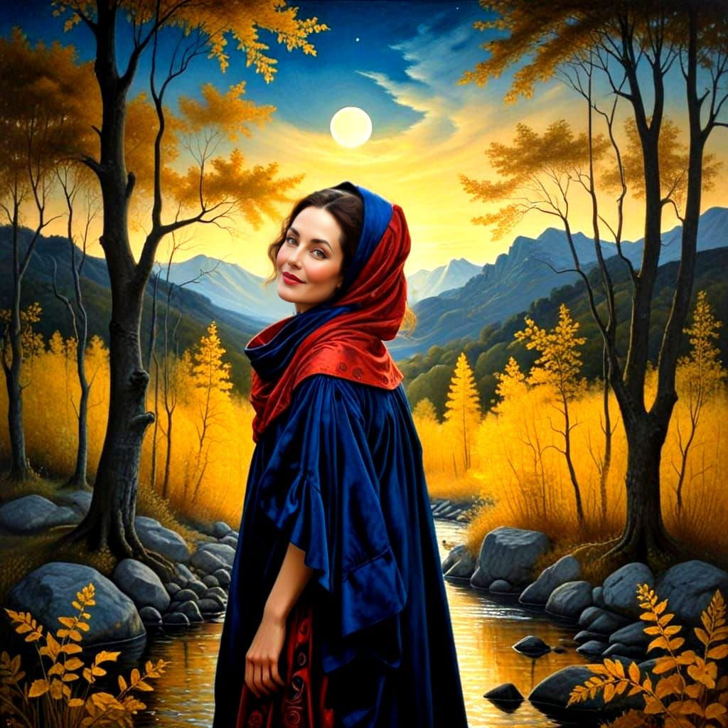 Stunning Surrealistic Portrait of a Charming Lady in Exotic ...