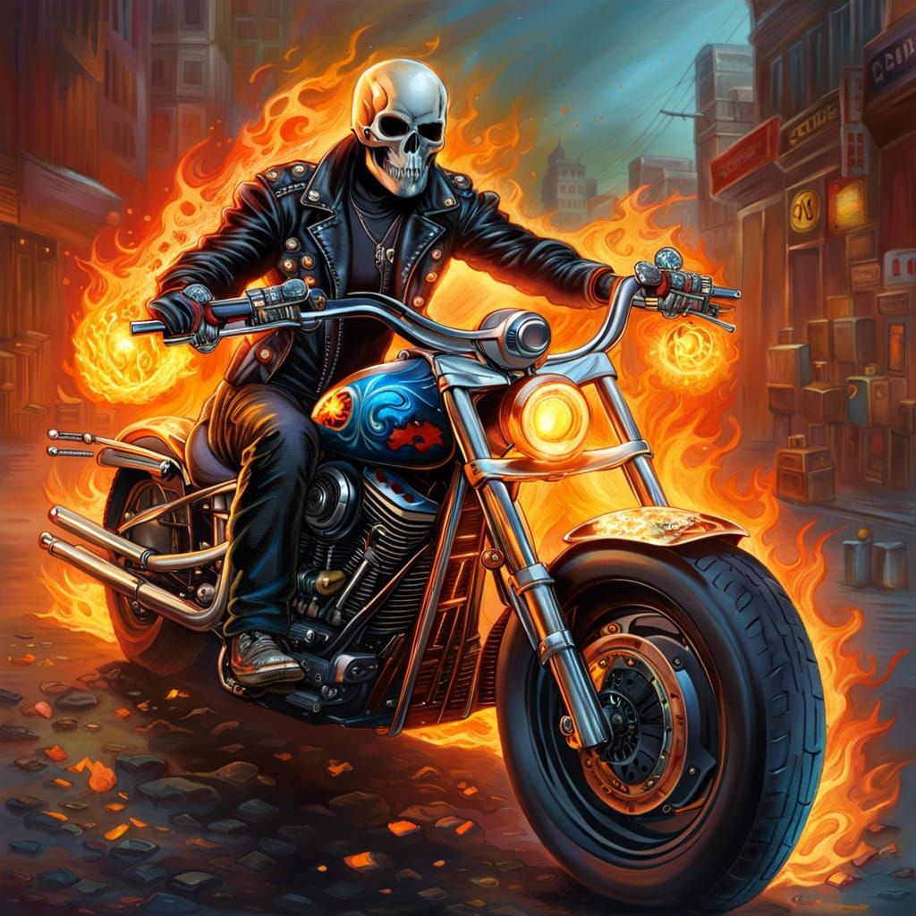 Motorcycle of the devil - AI Generated Artwork - NightCafe Creator