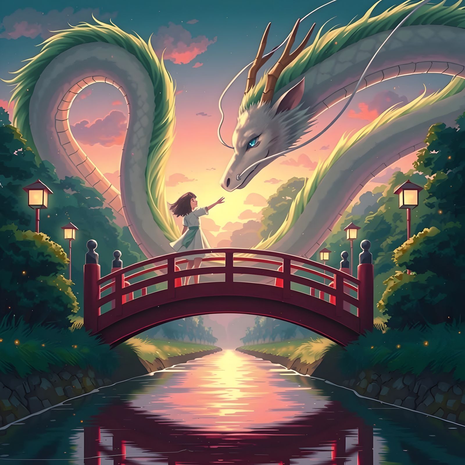 Chihiro on the Bridge  by @El Sombro