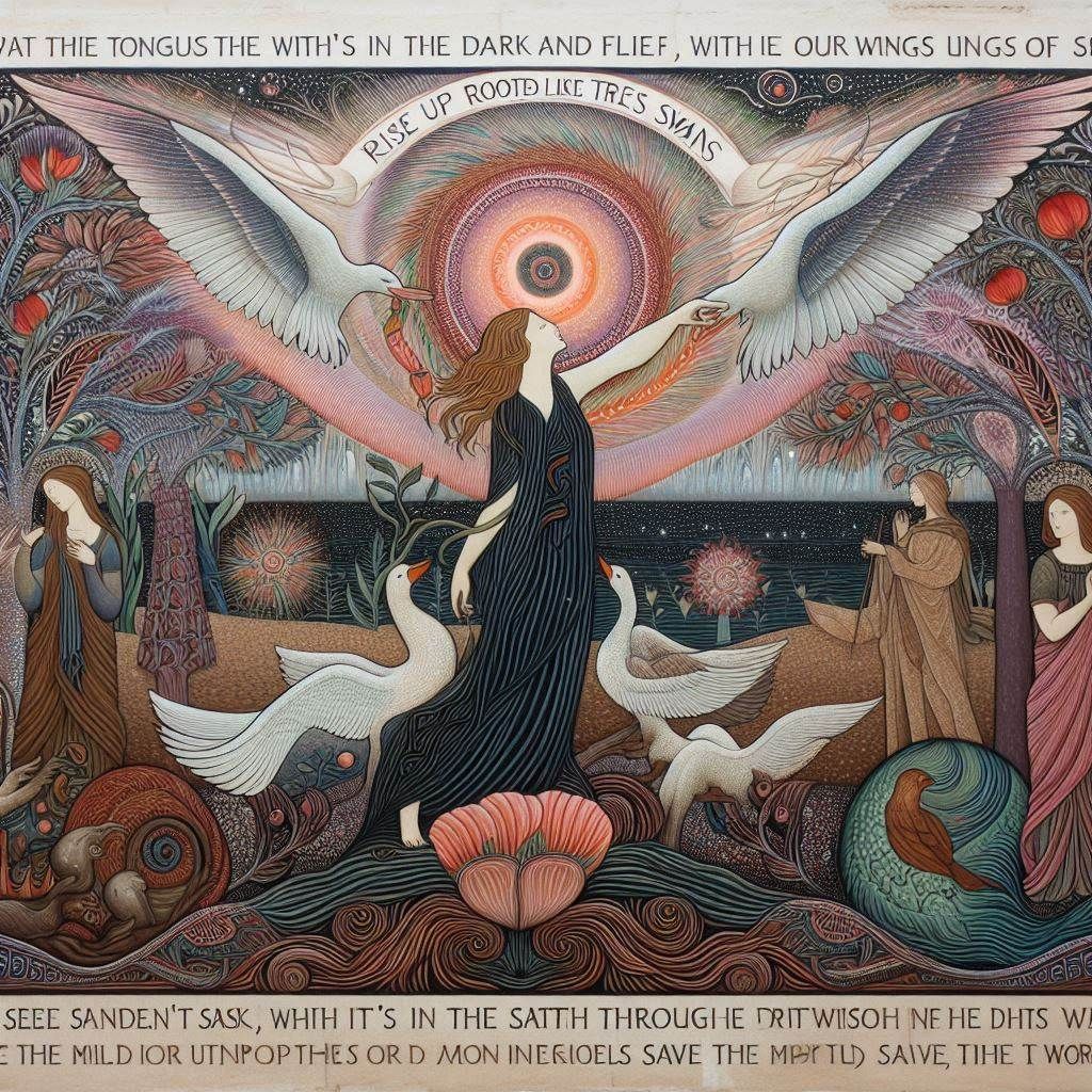 Women with iridescent, seal-like voices and majestic swan wings