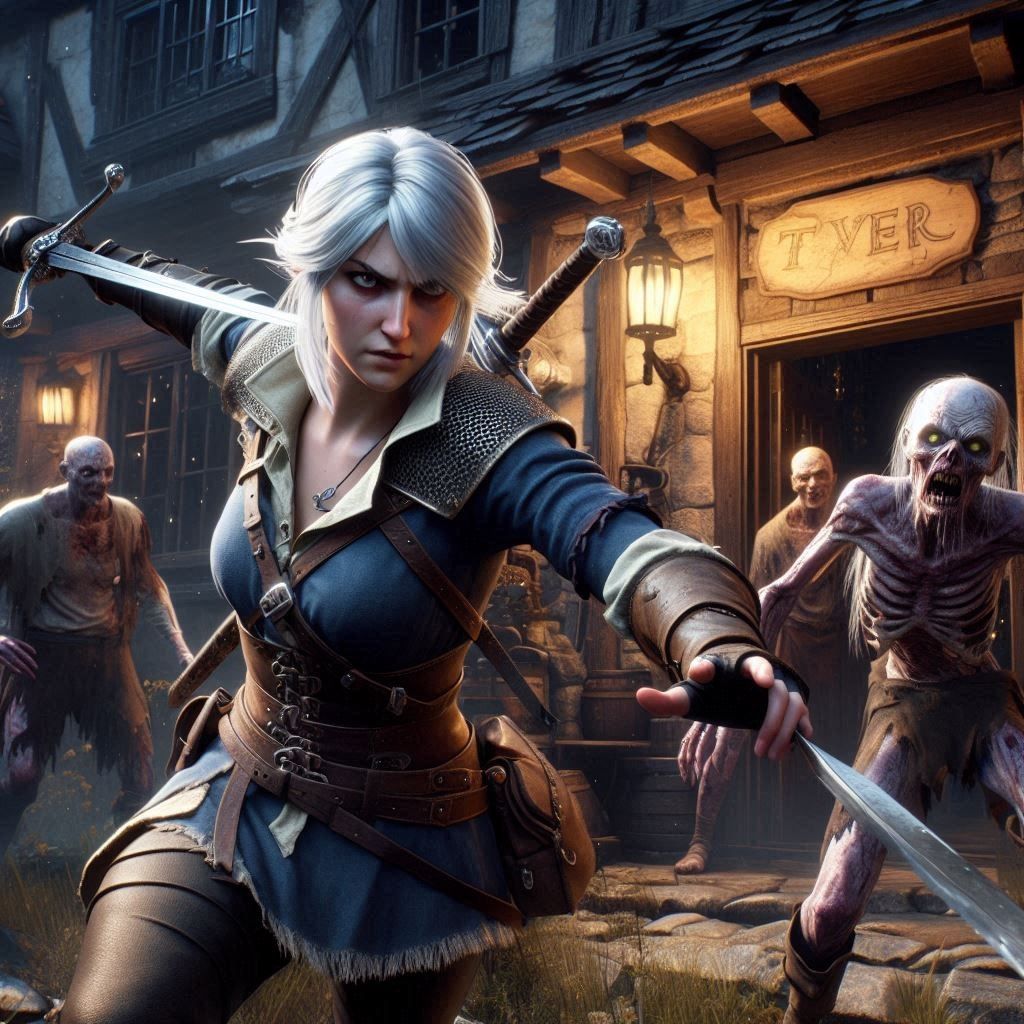 Ciri vs zombies