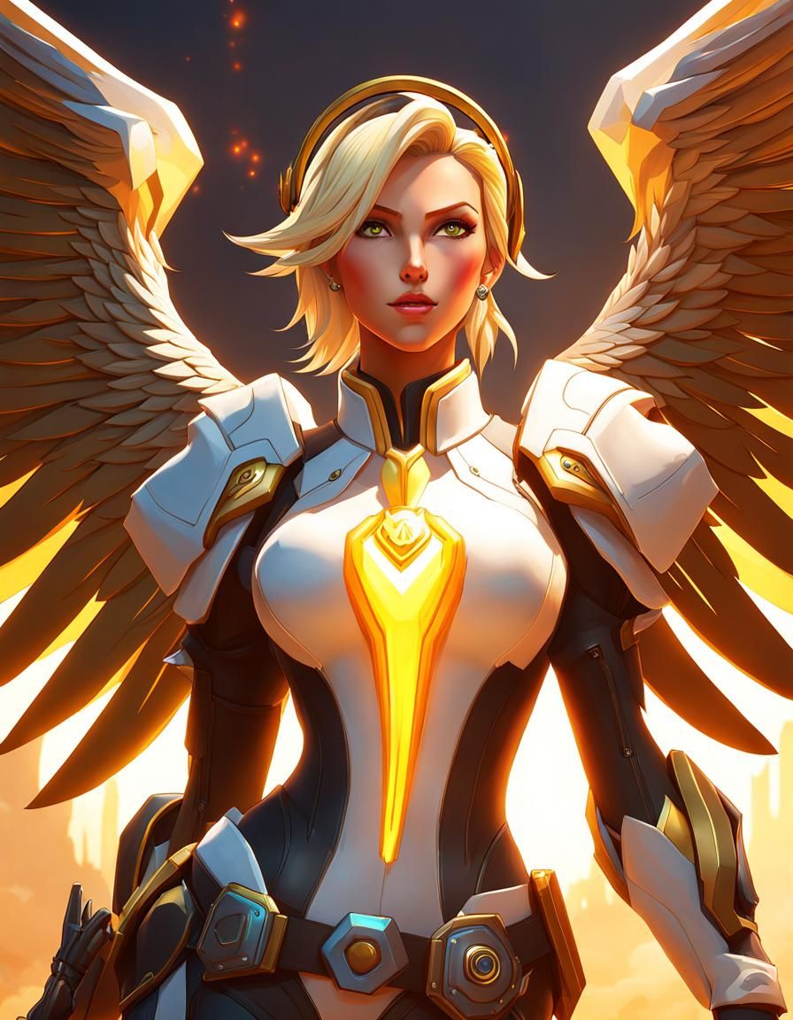 Overwatch Mercy - AI Generated Artwork - NightCafe Creator