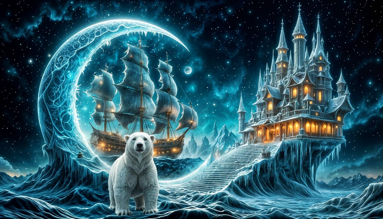 Castle of the Frozen Moon    by @Fiona Etkin 1974 