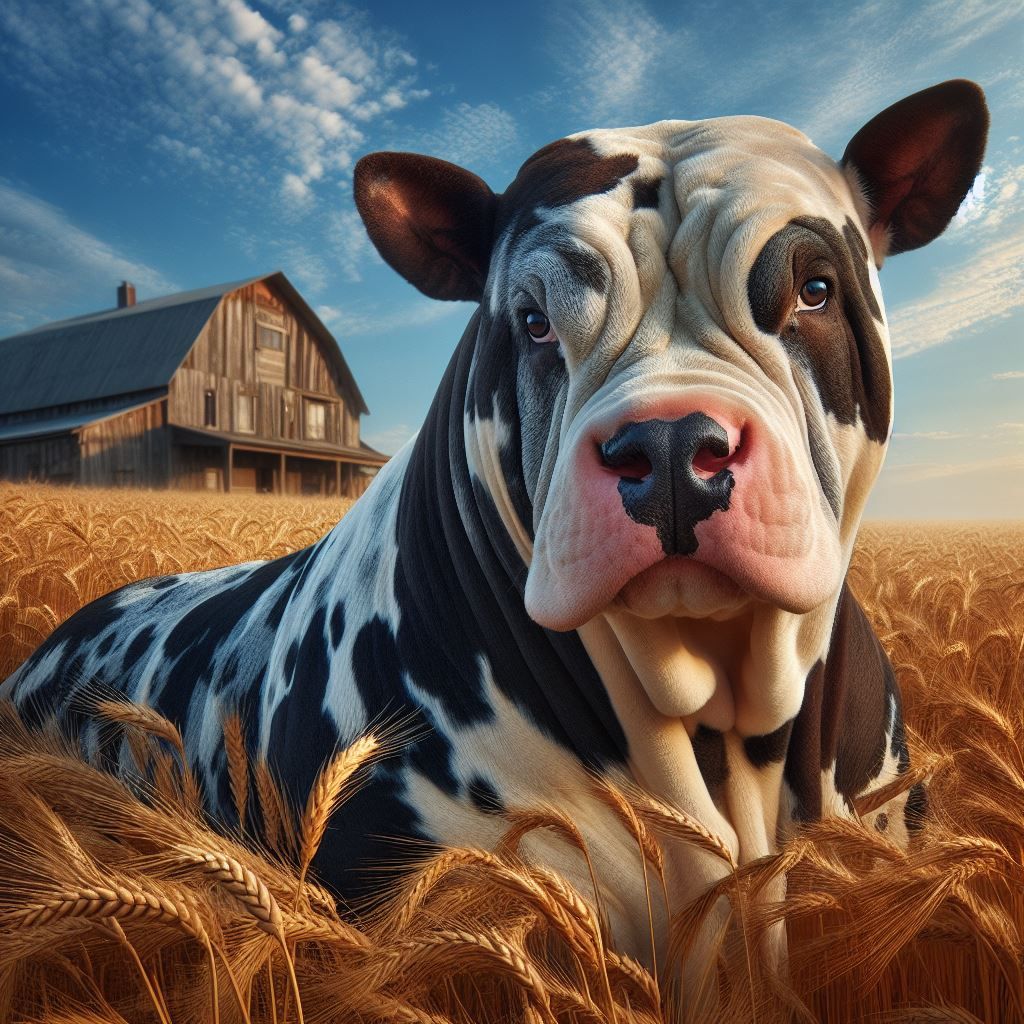 Wanted a pitbull with cow patterned fur, AI wanted this instead..
