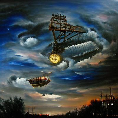 Giant Floating Mechanical Boat
