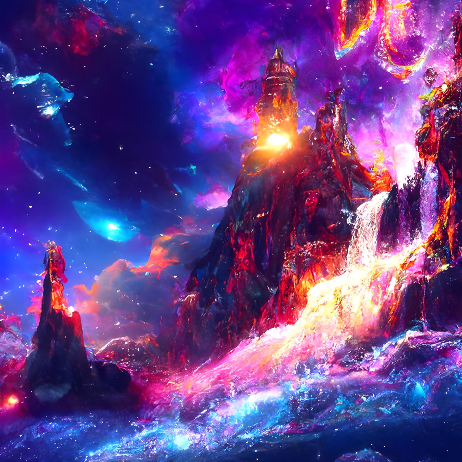 Magnificent Entangled Landscape: Detailed Matte Painting