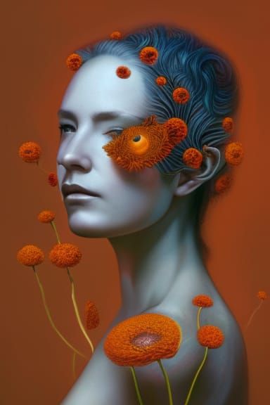 Dying Oak Tree w/ Orange Poppies pt4