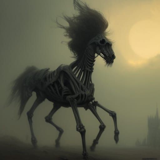 skeleton horse