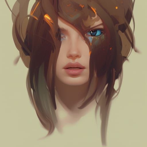 Hyperdetailed Cats Portrait in Art Nouveau Style