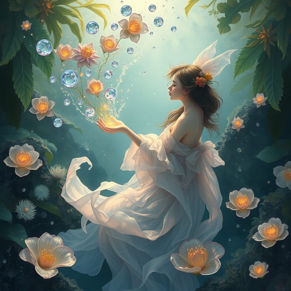 An enchanted rivernimf that has the power to create life out of water 