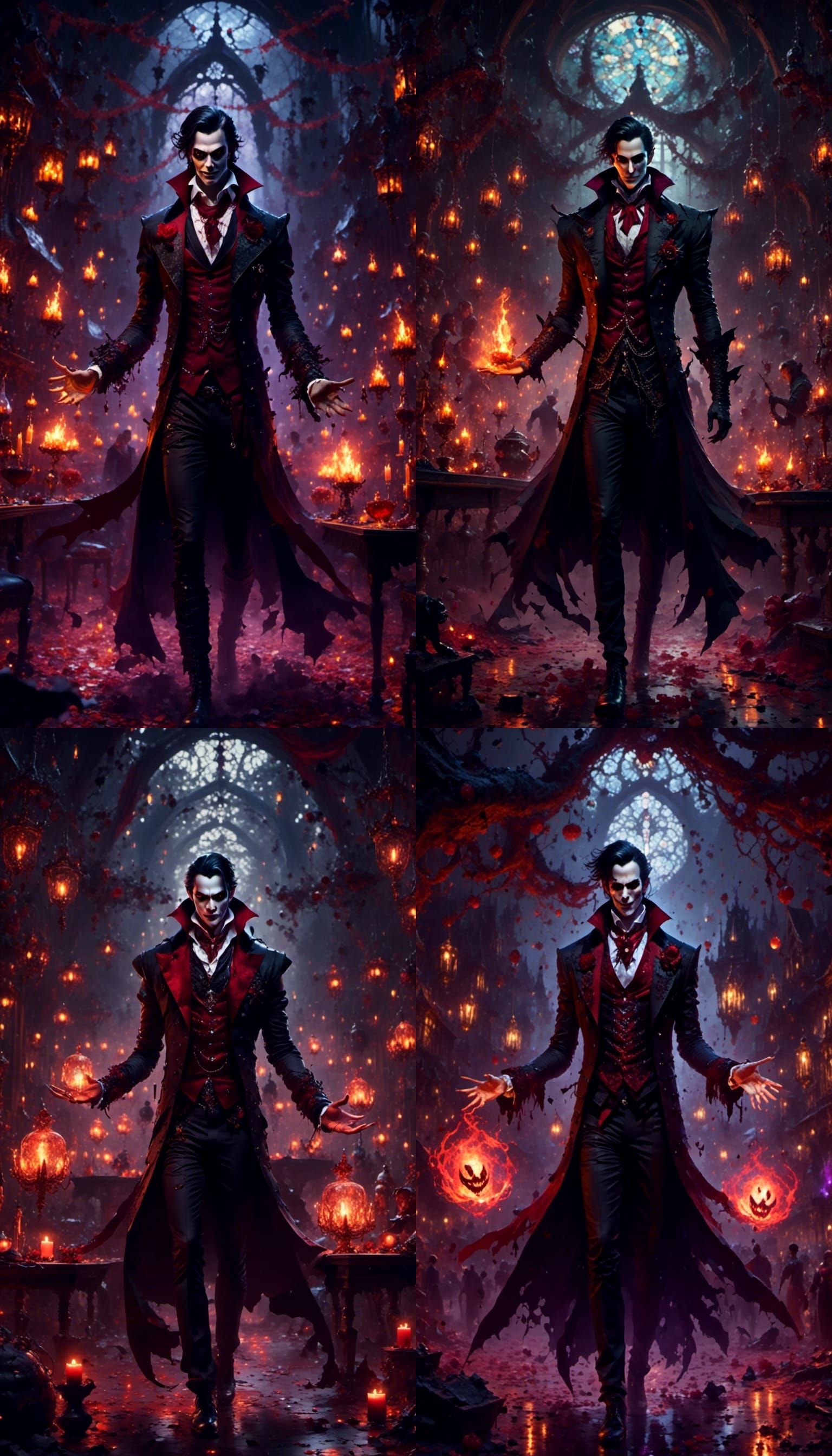 <lora:PurpleFantasy:1.0> Generate an image of Strahd, the fo...