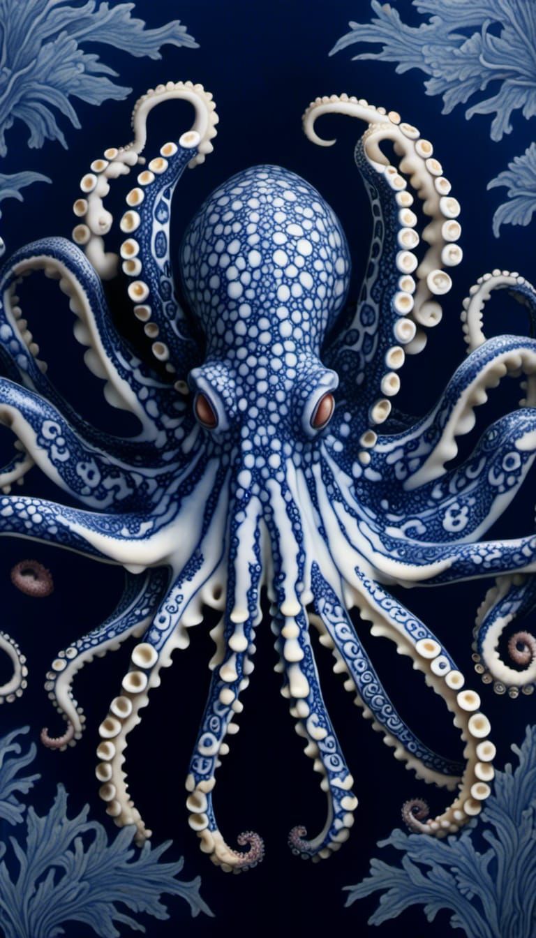 Delft Blue Octopus   by @United States Of Daan 