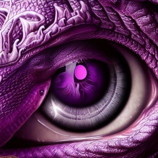 Purple Dragon Eye - AI Generated Artwork - NightCafe Creator