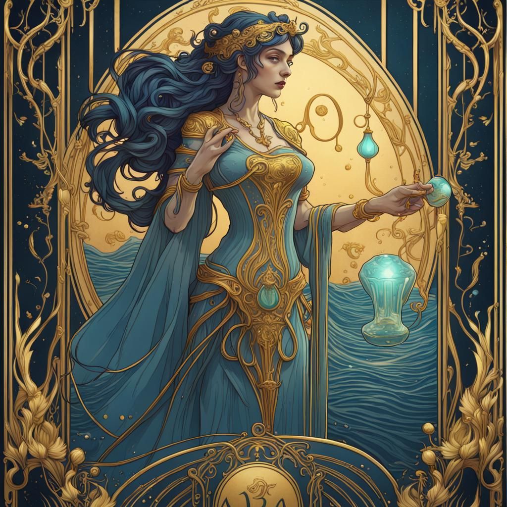 Aquarius, gilded