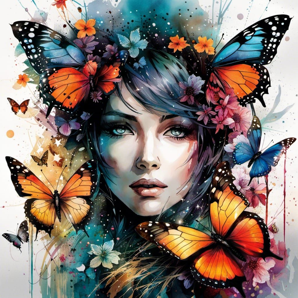 Beautiful Watercolor Portrait.