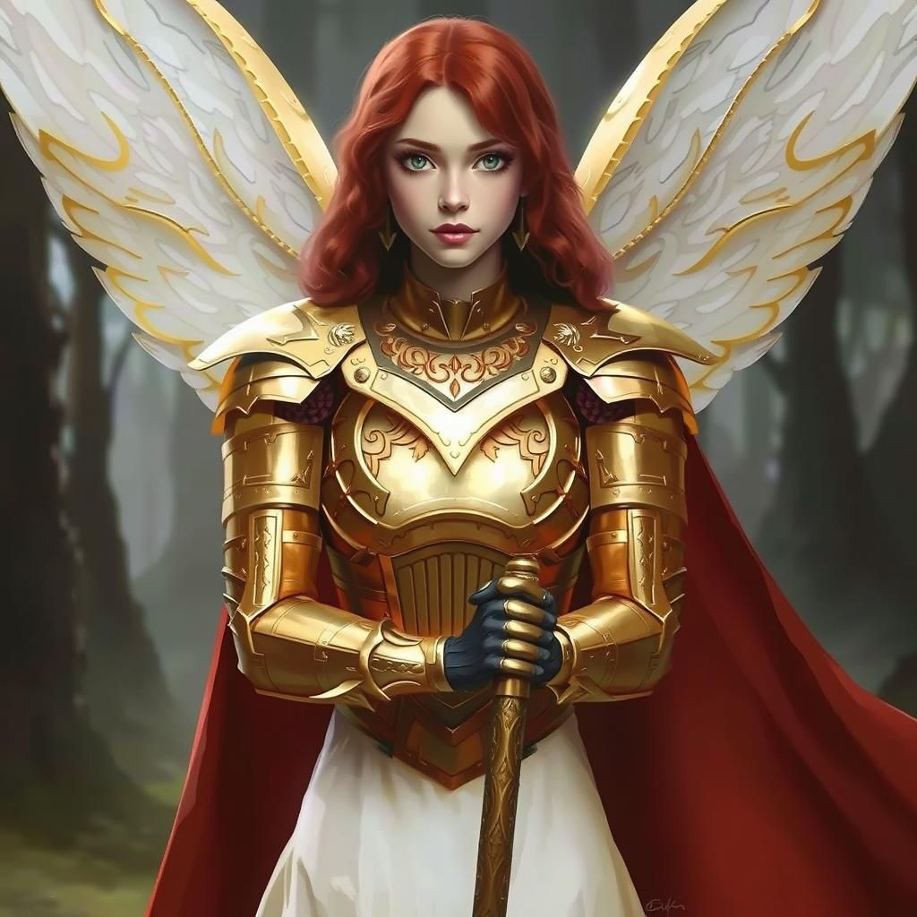 Battle Angel in Gold Armor 2.0