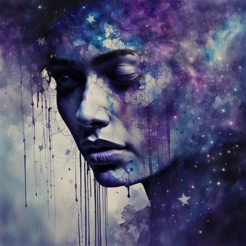 Made of sorrow and stars - AI Generated Artwork - NightCafe Creator