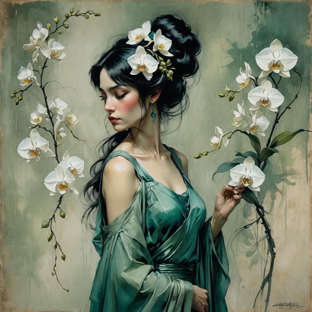 White orchids