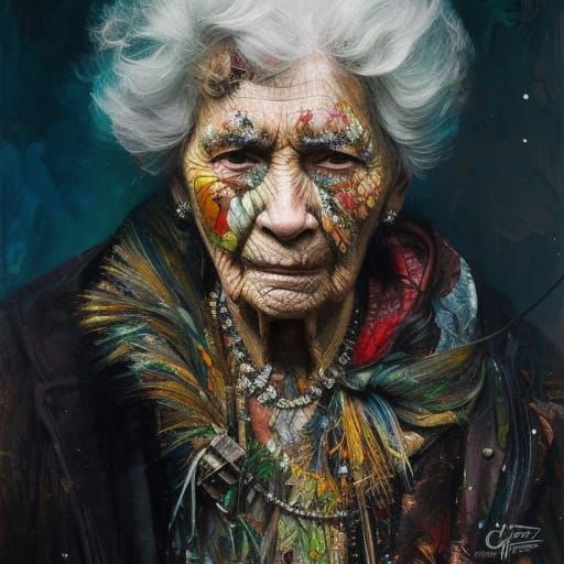 Elderly portrait  by @Manaland