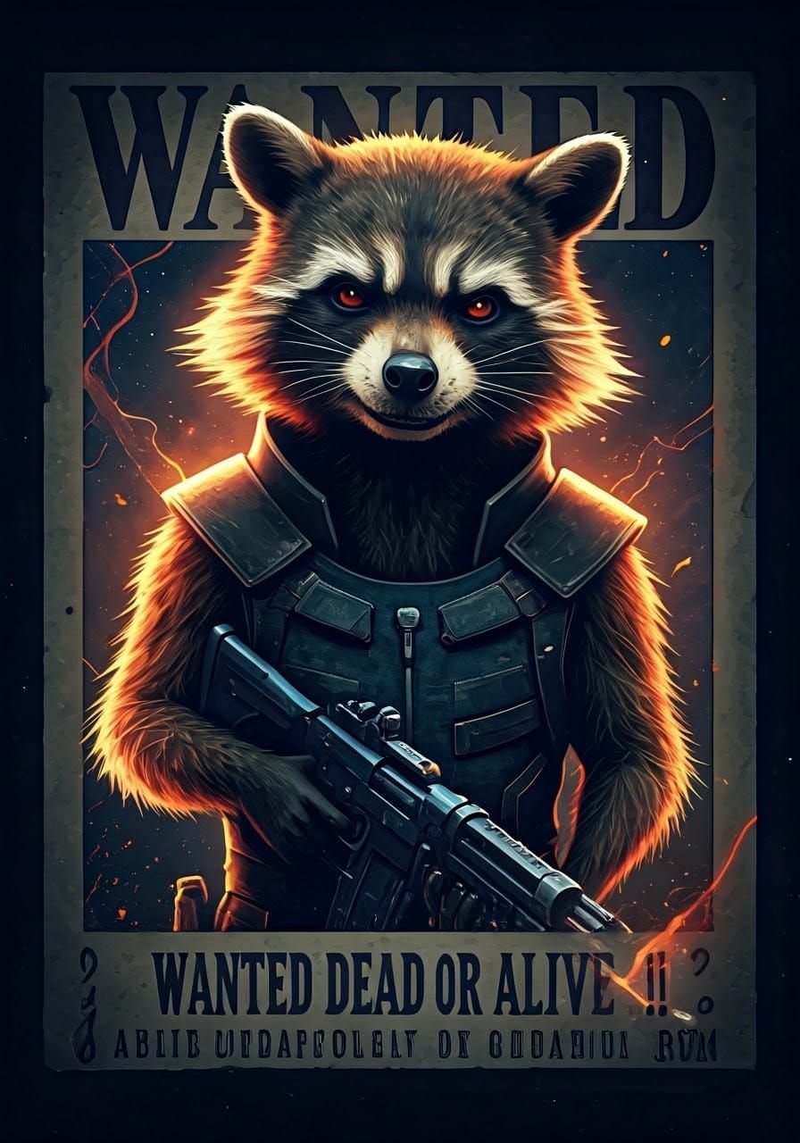 Looking for Rocket the Raccoon  by @StarlaBlaise