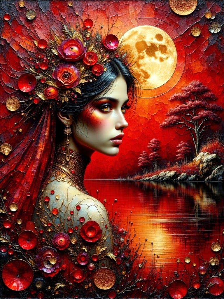 Crimson Red Realms  by @IslaSkye